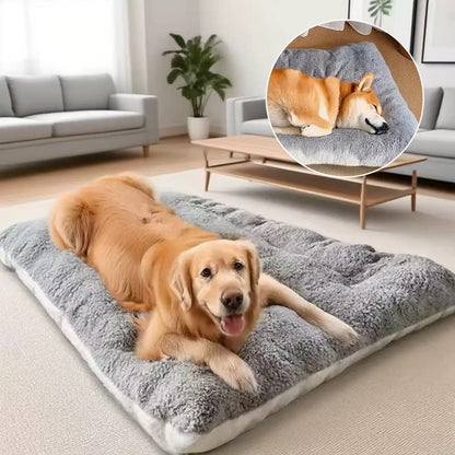 Cama Para Cachorro Grande Cama De Cachorro De Pelúcia Sofá Tapete Grosso Super Macio Poliéster Tapete Para Caixa De Transporte De Cachorro Para Cama Grande