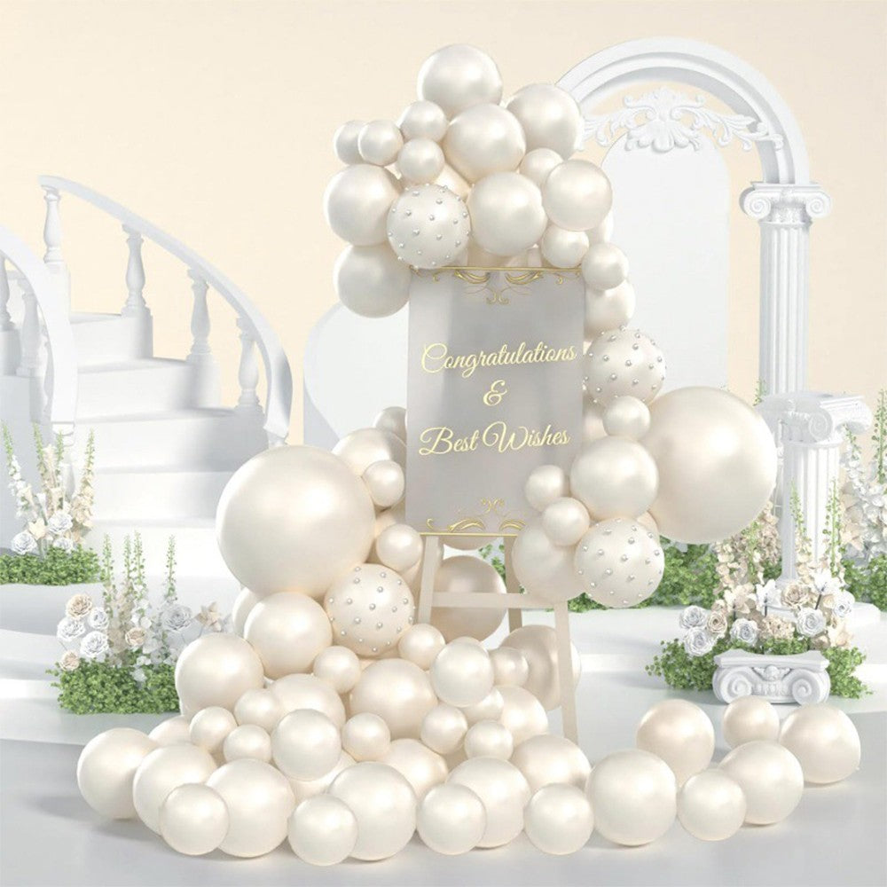 5/10/12inch Pearl Balloons Milk White Latex Balloons Birthday Wedding Decoration For Engagement Anniversary Bridal Shower Globos