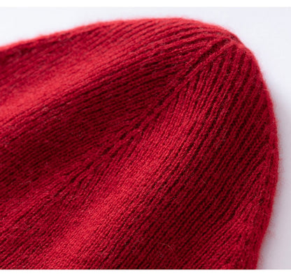 Autumn Winter New 100% Cashmere Hat Women's One-Line Hat Knitted Hat Wool Hat Ear Protection High-Quality Couple Hat