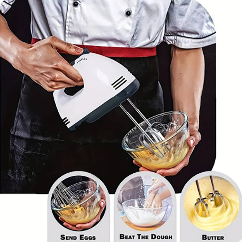Espumadores de Leite 100W 7 Velocidades, Mini Misturador, Liquidificador de Alimentos, Processador de Alimentos Multifuncional, Batedor de Creme de Cozinha, Ferramentas Elétricas de Cozinha
