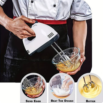 Espumadores de Leite 100W 7 Velocidades, Mini Misturador, Liquidificador de Alimentos, Processador de Alimentos Multifuncional, Batedor de Creme de Cozinha, Ferramentas Elétricas de Cozinha