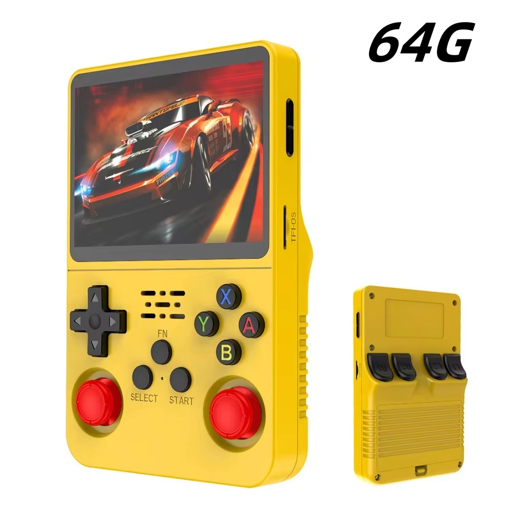 R36S Original Retro Handheld Game Player Arkos System 3.5" IPS Screen Portable 64/128GB Hall Effect Emulator Wireless Gamepad