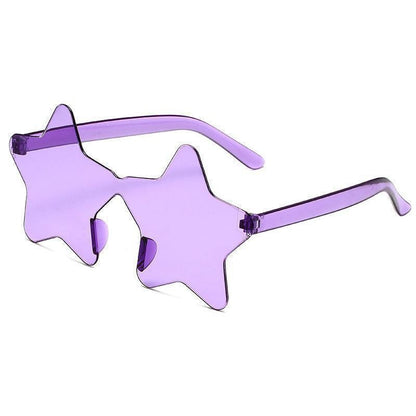 1-9Pcs Star Sunglasses Colorful Star Glasses Transparent Candy Color Sunglass Men Women Photo Props Birthday Party Cosplay