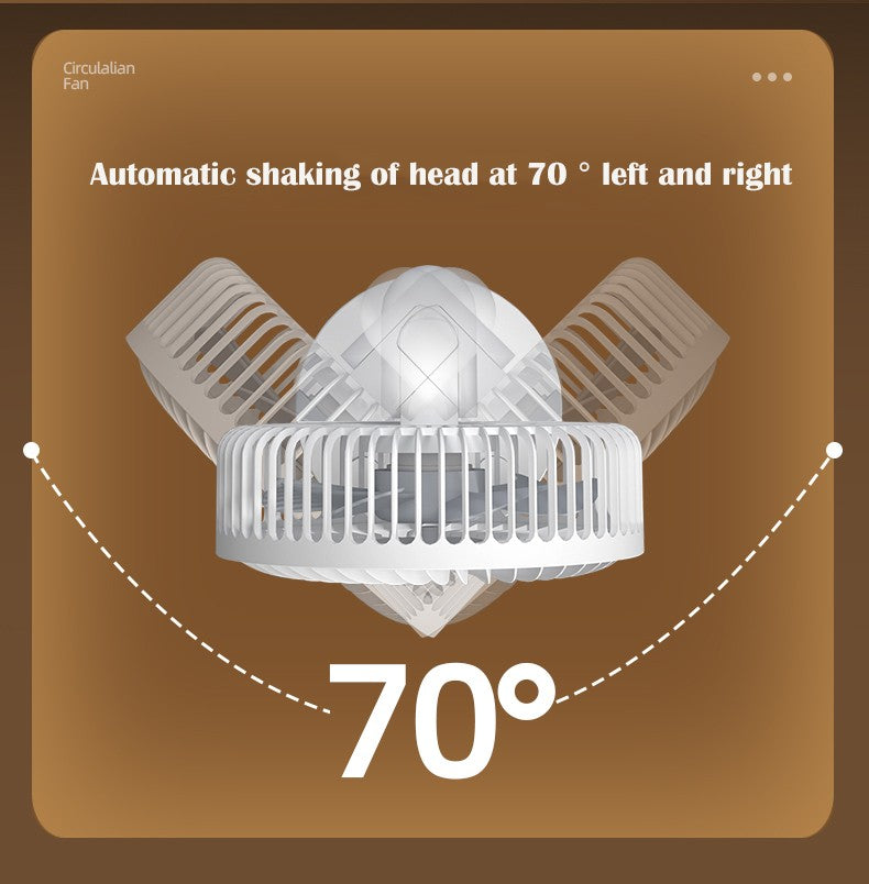 Mini Oscillating Fan, Portable Battery-Operated Table Fan with 4 Speed Levels, 6-inch Desk fan with Timer