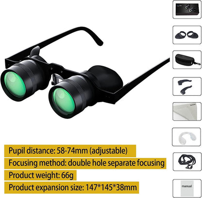 Fishing Binoculars for outdoor bird watching, fishing, sports, theater professional hands-free glasses HD portable telescope
