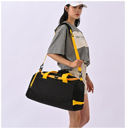Personalized customized soccer bag logo with dry wet separation handbag luggage sports bag printed with logo pattern