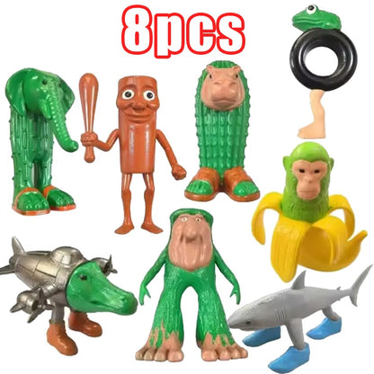 Brinquedo de Figura Sahur Tung da Doença Cerebral Italiana Tralalero Tralala Figuras Bombardino Crocodilo Shimpanzini Bananini Boneca de Decoração de Modelo de Presente