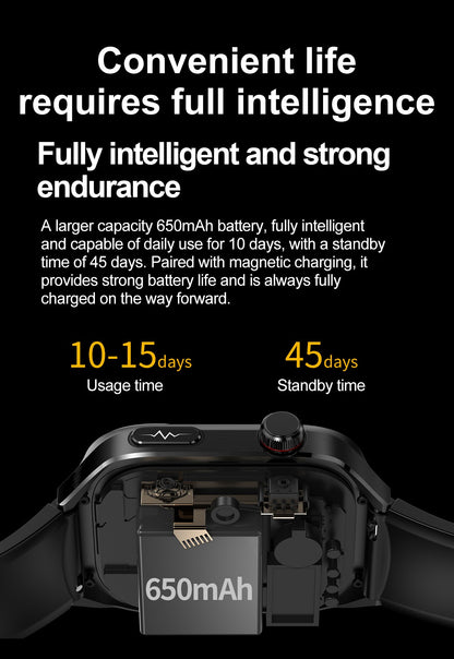 2025Novo Micro Exame Físico Smartwatch Para Homens Ácido Úrico Gordura Corporal Relógios de Saúde de Cinco Órgãos Chamada Bluetooth SmartBracelet