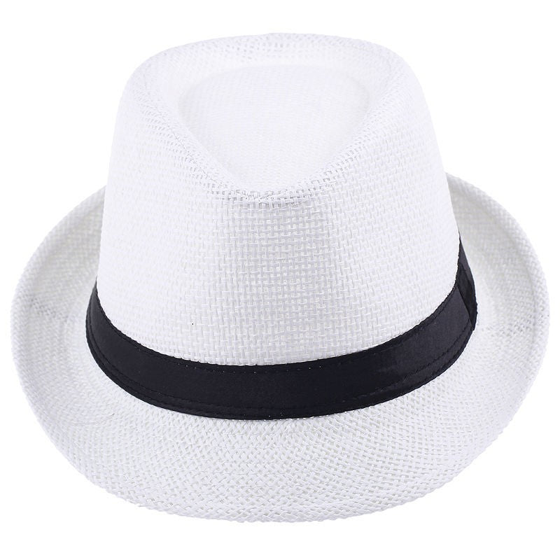 LNPBD Hot Unisex Women Men Fashion Summer Casual Trendy Beach Sun Straw Panama Jazz Hat Cowboy Fedora hat Gangster Cap