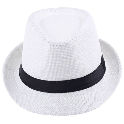 LNPBD Hot Unisex Women Men Fashion Summer Casual Trendy Beach Sun Straw Panama Jazz Hat Cowboy Fedora hat Gangster Cap