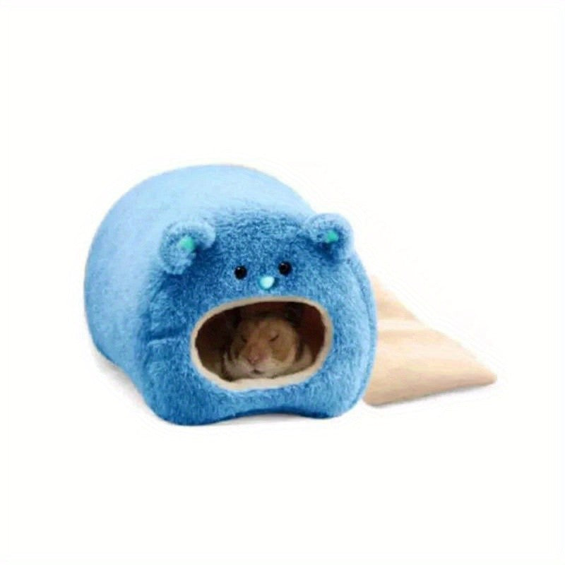 Cama Quente e Macia para Hamster, Rede para Ratos, Porquinho-da-Índia, Esquilo, Brinquedo de Inverno para Animais de Estimação, Casa de Gaiola para Hamster, Ninho Suspenso + Tapete, Cama, Casa, Ninho para Ratos e Camundongos