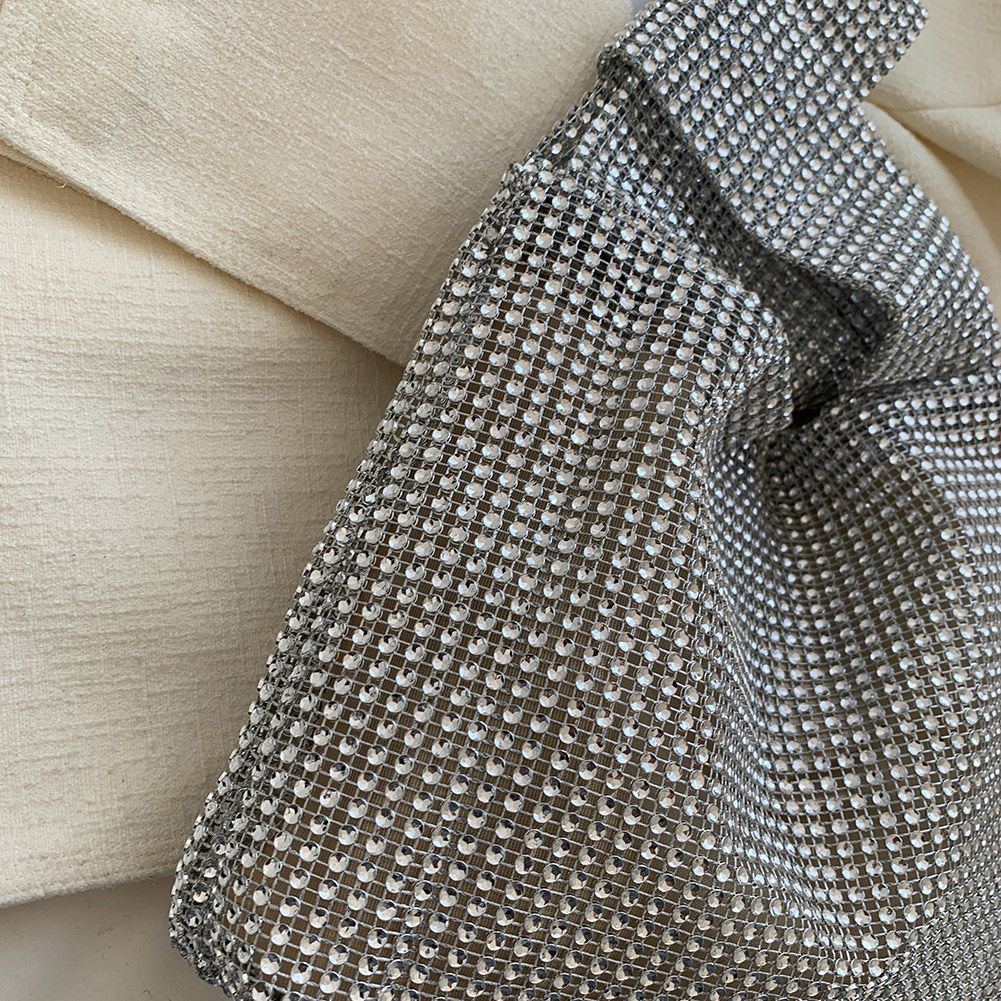 Sequins Bags Women Tote Bags Crystal Bling Fashion Lady Bucket Handbags Girls Glitter Purse Brand Luxury Designer Evening Clutch