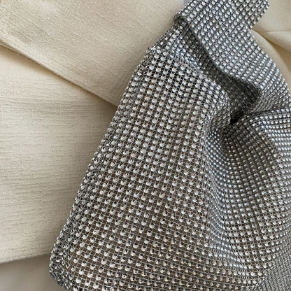 Sequins Bags Women Tote Bags Crystal Bling Fashion Lady Bucket Handbags Girls Glitter Purse Brand Luxury Designer Evening Clutch