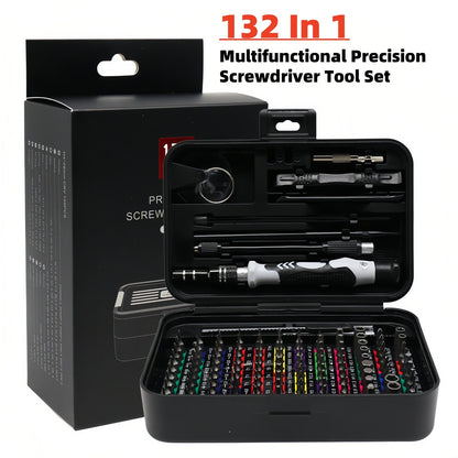 132 em 1 Chave de Fenda de Precisão Multifuncional Conjunto de Ferramentas para Reparo de Laptop Computador Celular Desmontagem Caixa de Armazenamento Especial