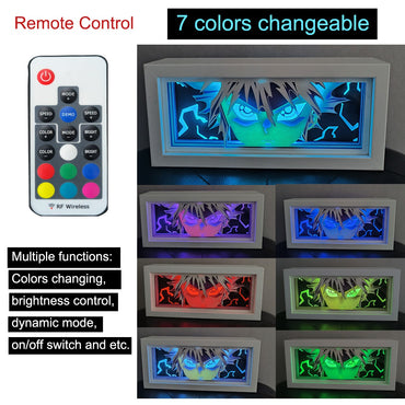 Anime Cartoon series paper-cut light room bedroom night light atmosphere light remote control colorful light box