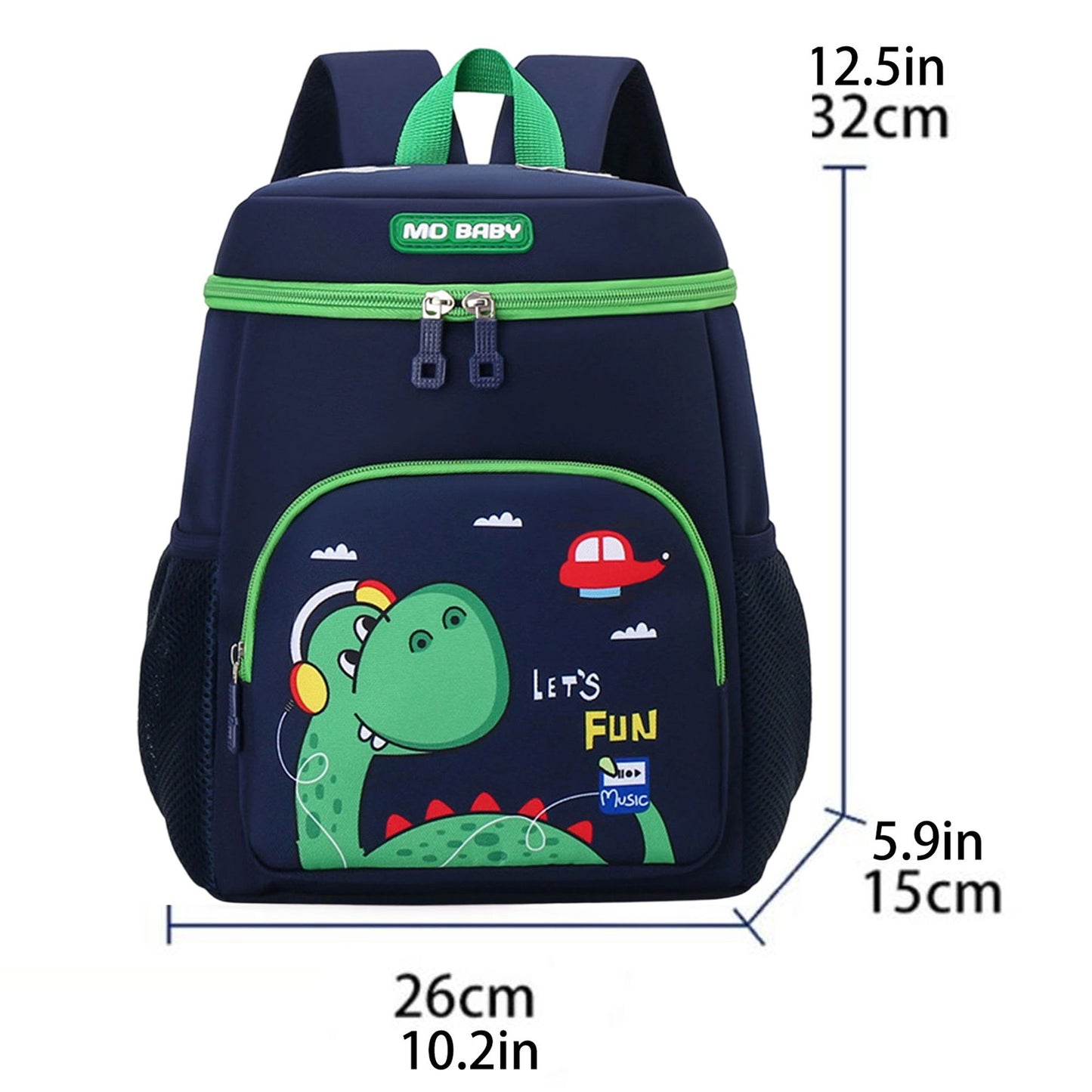 Mochila de Dinossauro Fofa para Crianças Meninos Meninas, Bolsas Escolares de Jardim de Infância para Pré-Escola de Desenho Animado
