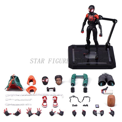 Coleção de Bonecos de Ação Sv Action Spider-Man Peter Parker Sentinel Marvel Homem-Aranha no Aranhaverso Brinquedos Modelo de Estatueta