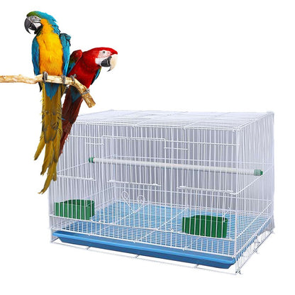 Gaiola para pássaros grande dobrável papagaio canários visualização reprodução antiferrugem metal pet gaiola ninho decoração com bandeja alimentador suporte de brincar viga