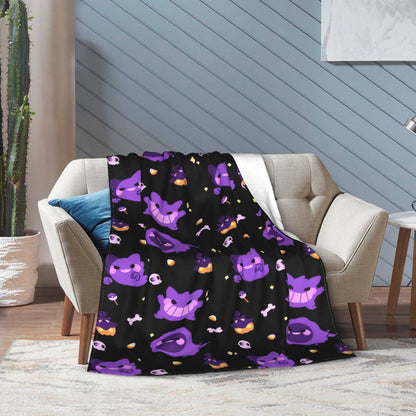 Cobertores Gengar Mantas De Pelúcia Novas Super Quentes Para Meninas Meninos Sofá Cadeira Flanela Colcha Protetor De Cama