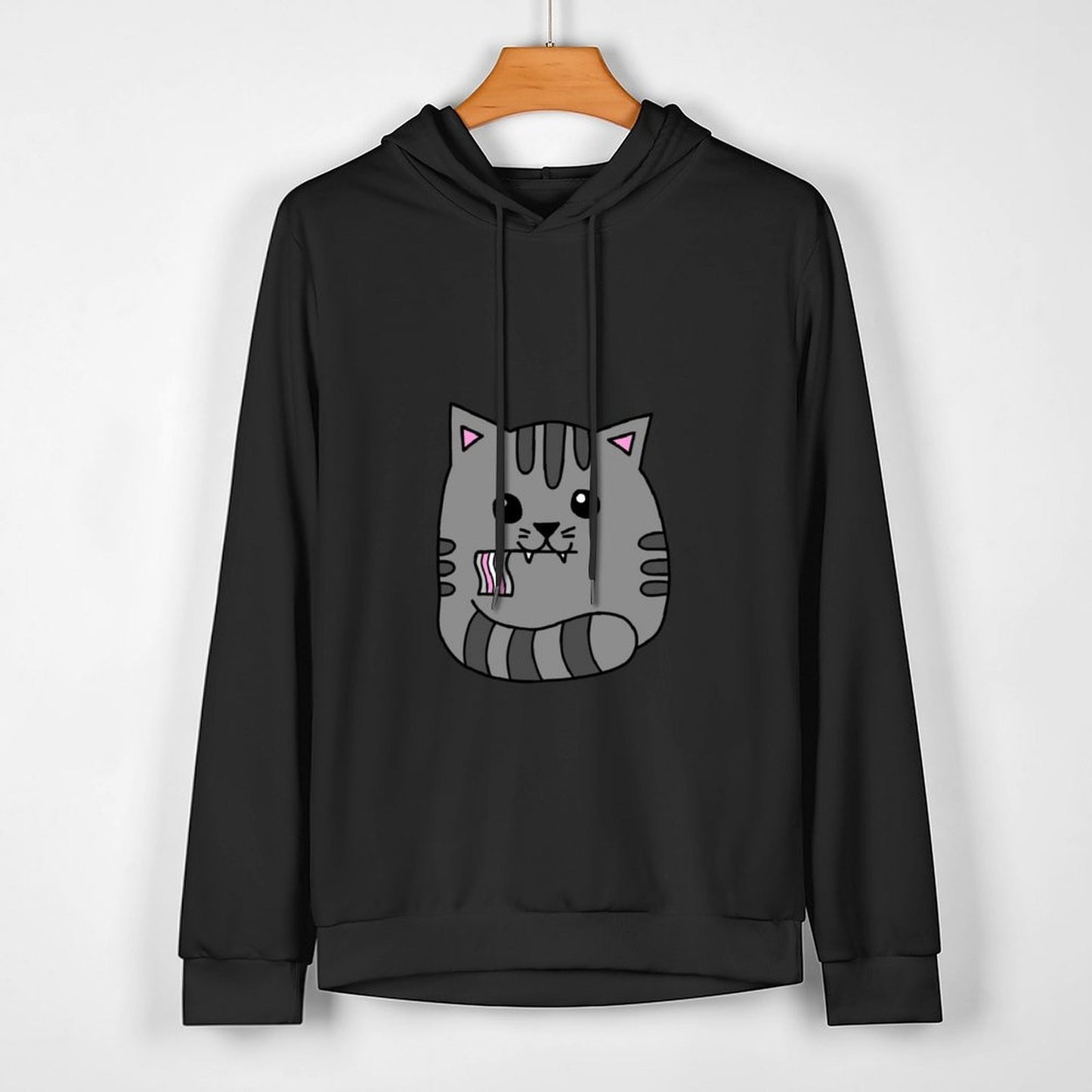 demigirl pride flag cat Hoodie clothes for men mens designer clothes autumn anime clothing mens hoodie