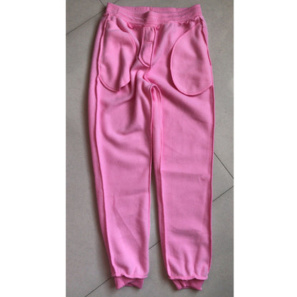 Women Sports Pants Oversize High Elastic Baggy Joggers Sweatpants Casual White Loose Fit Cotton Trousers Winter Fleece Pants