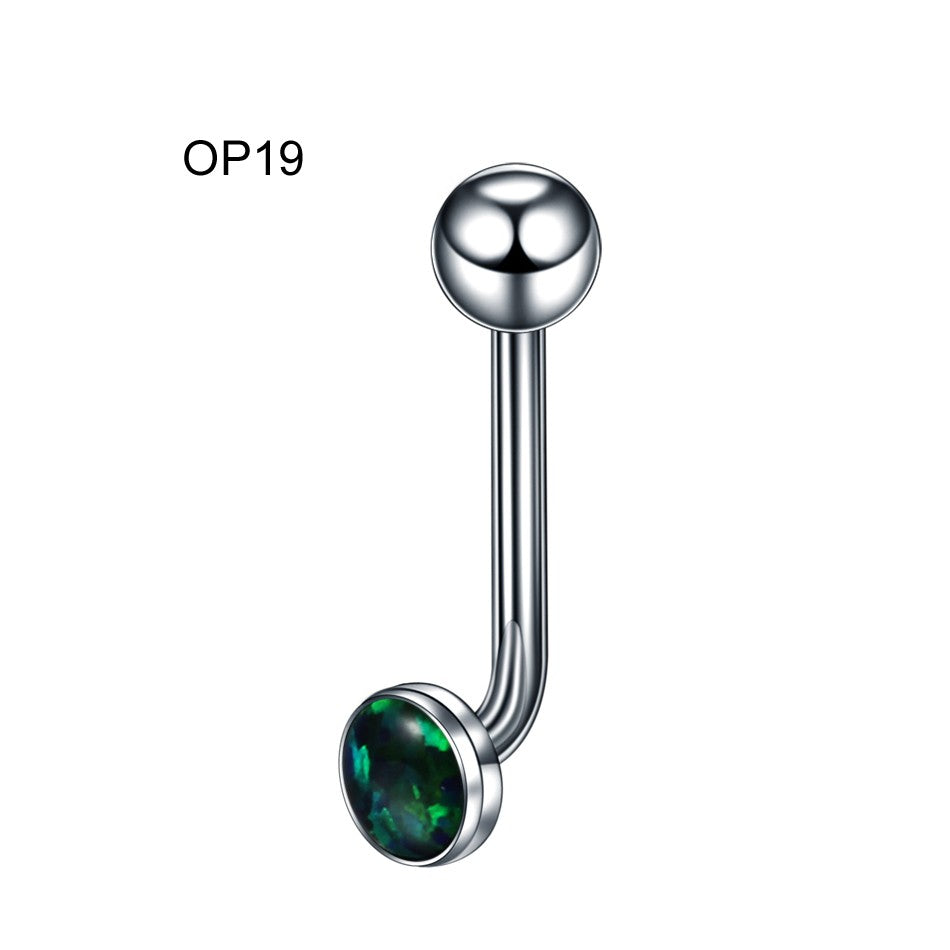 1PC Titânio Christina Vertical Hood Piercings Anéis de Lábio Flor Opala Sexy Piercings de Lábio Joias de Piercing de Sobrancelha VCH