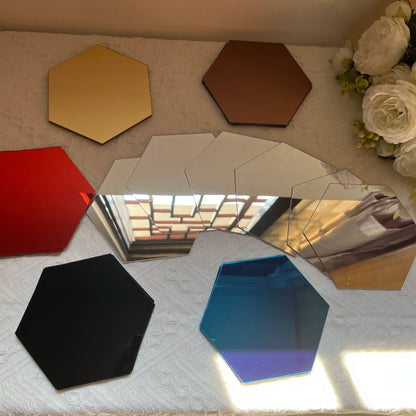 3/6/12pcs 3D Hexagon Mirror Wall Sticker DIY TV Background Living Room Stickers Wall Decor Bedroom Bathroom Home Decoration