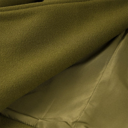 Woolen Solid Women Coat Fashion Belt Patchwork Lace Up Full Sleeve Lapel Lady Jacket 2025 Autumn Winter Female Loose Streetwear