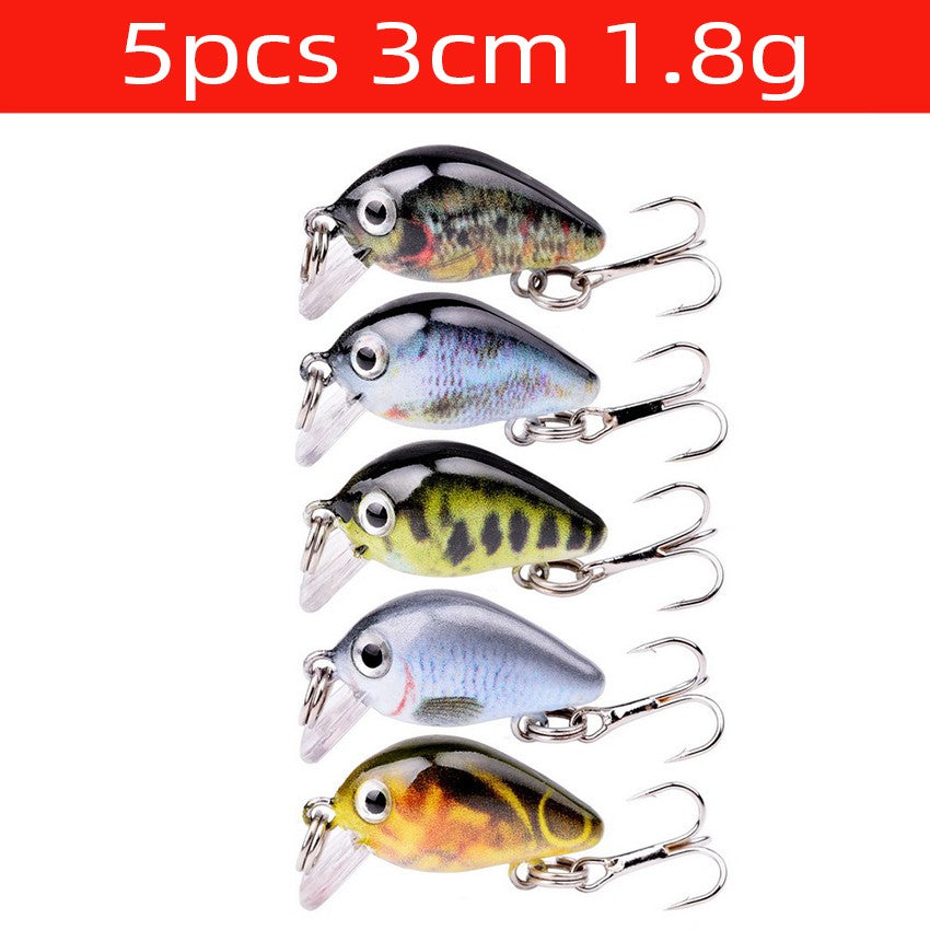 Conjunto de Iscas de Pesca Mini Truta Flutuante Isca Articulada Artifical Crazy Swing Isca Dura de Crank Bait Isca de Lápis