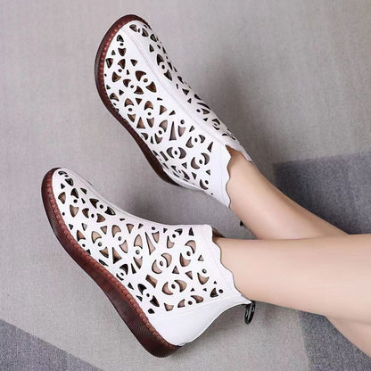 2024 New Spring Autumn Fashion and Comfortable Flat-soled Casual Outer Wear Soft Non-slip Ankle Boot Toe-cap Sandals for Women