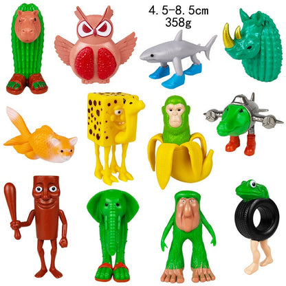 Boneco de brinquedo italiano Brainrot Tung Sahur Tralalero Tralala Figuras Bombardino Crocodilo Shimpanzini Bananini Decoração de modelo Boneca Presente