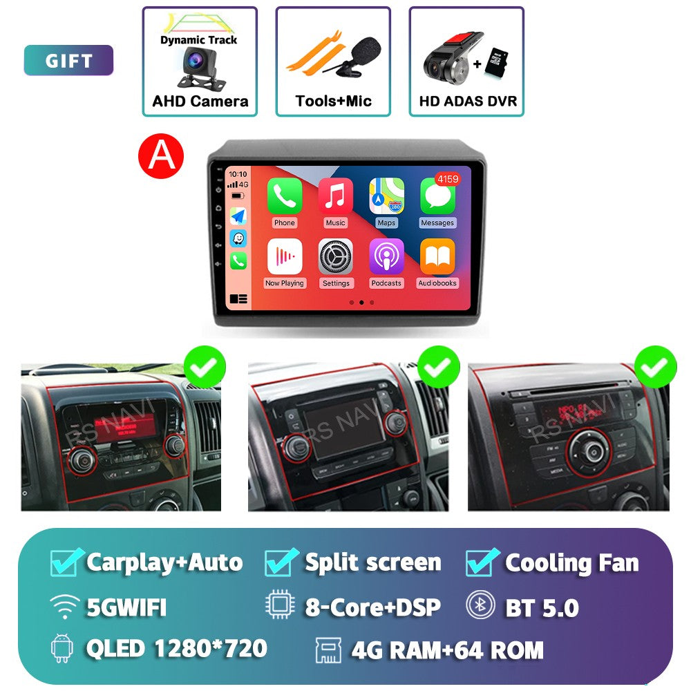 Android 15 Car Radio For Fiat Ducato Peugeot Boxer Citroen Jumper 2006 -2022 Wireless Carplay multimedia Android Auto 4G