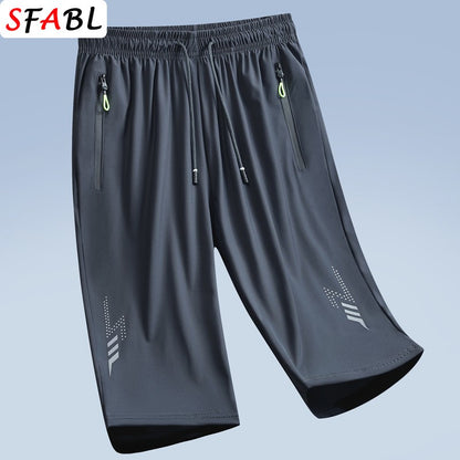 Sports Shorts Men Summer Quick-drying Breathable Drawstring Shorts Male Beach Short Pants for Men New Gym Fitness Bottom Summer