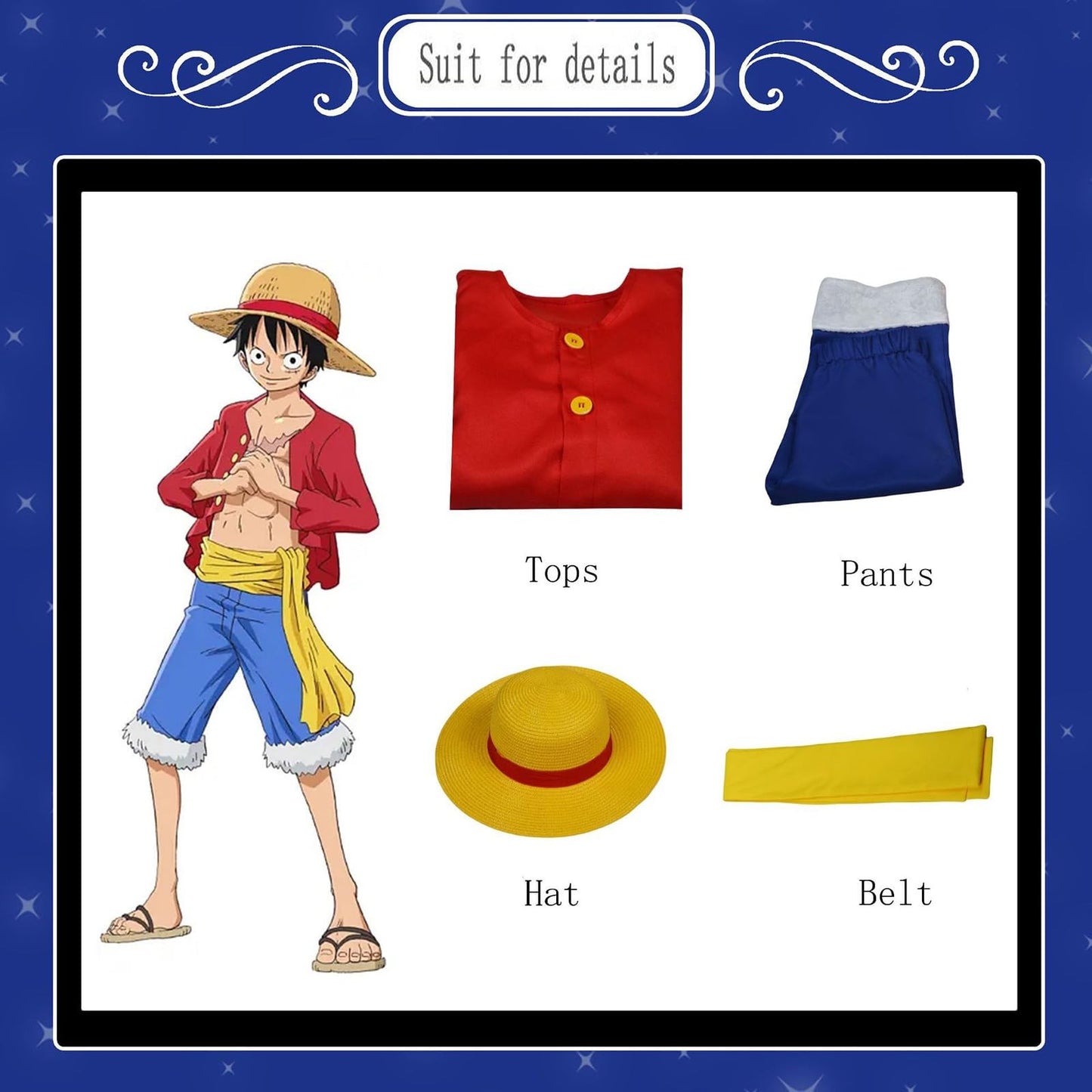 Anime Monkey D Luffy Cosplay Costumes ONE PIC Sun God Luffy Cosplay Red Suits Hat Halloween Carnival Costume For Adult Kids