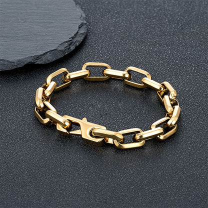 Pulseira de Corrente O Simples de Charme Cuba Masculina Feminina Moda Dubai Elo Punk Hip Hop Aço Inoxidável Casal Bangle Joias da Moda Presentes