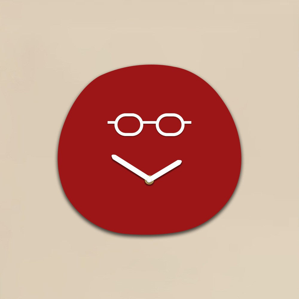 Creative Minimalist Decoration Playful and Smiling Face Clock Living Room Foyer Decoration Acrylic Silent Gift Clock