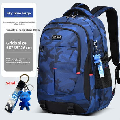Mochila de camuflagem nova 2025 para viagem ao ar livre, para homens, 2 tamanhos, para o sexo masculino, mochila escolar de alta capacidade para universitários e meninos