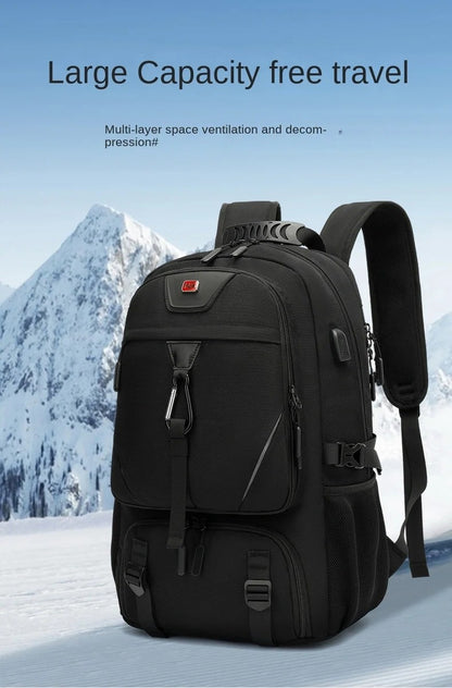 Mochila de Viagem 50L 60L 80L para Mulheres e Homens Mochila Masculina de Grande Capacidade para Viagem de Negócios Mochilas Impermeáveis ao Ar Livre Bolsa Feminina para Laptop