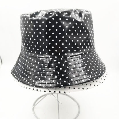 New Reversible Waterproof Bucket Hat For Women Rain hat Fishing Dot  Caps Hat  Two Side Cap Female H3