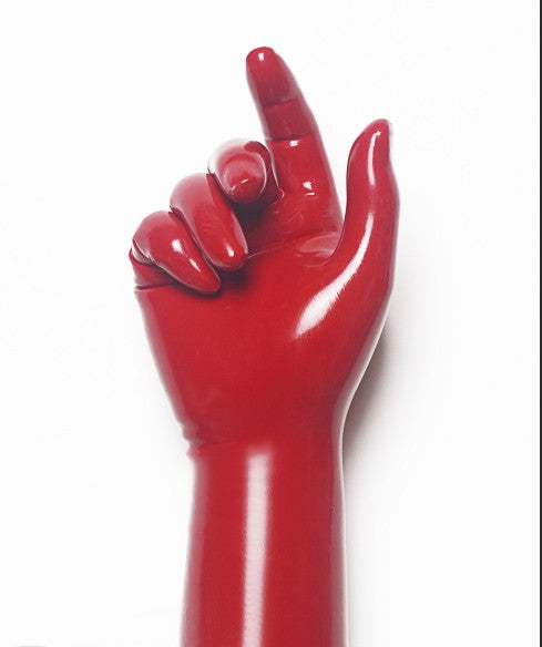 Unisex Natural Latex Black Gloves Rubber Short Gloves Cosplay Costumes Accessory