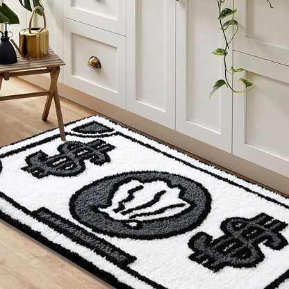 VIKAMA Upgraded Material Personalized US Dollars Bedroom Soft Non-slip Carpet Living Room Kitchen Bathroom Washable Rug Mat
