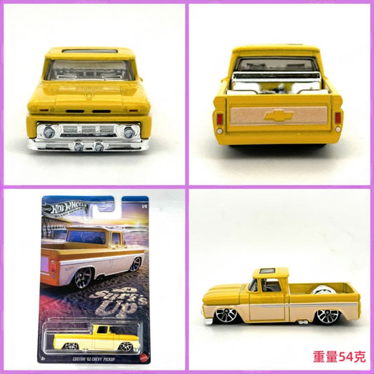 2025 Mattel Hot Wheels Cars Gdg44 Beach Surfing 77Dodge Van 62chevy Pickup Surf Crate1:64 Diecast Vehicle Model Car Toy Boy Gift