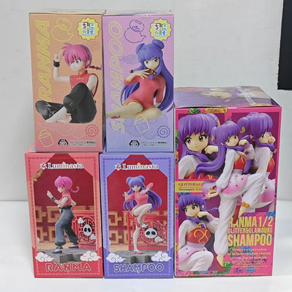 BANDAI SEGA Original Ranma 1/2 Luminasta Tendou Akane Shampoo Ranma Anime Figure Action Figures Model Figurine Toys