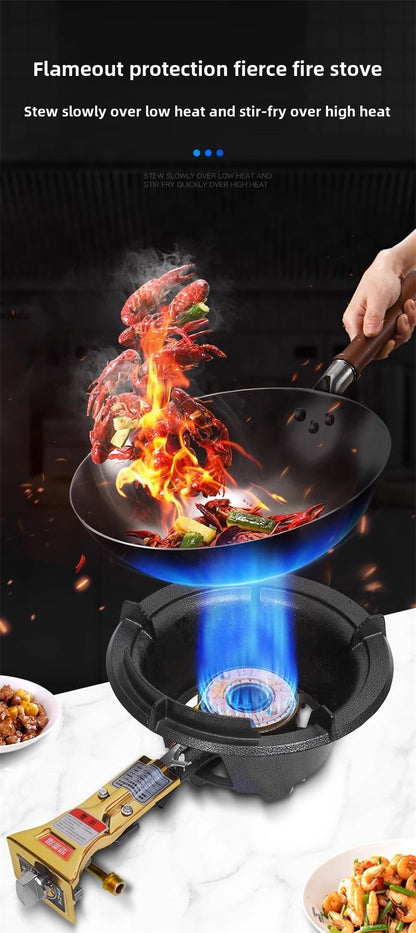 Commercial Restaurant Energy Saving Gas Stove Automatic Flameout Protection Device Gas Range Liquefied Gas Stove Single Cooktop