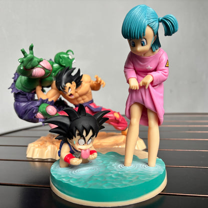 Dragon Ball Anime Figures Son Goku Piccolo Figura Bulma Estatueta Pvc Estátua Modelo Boneca Coleção Quartos Decora Brinquedos De Mesa Presentes