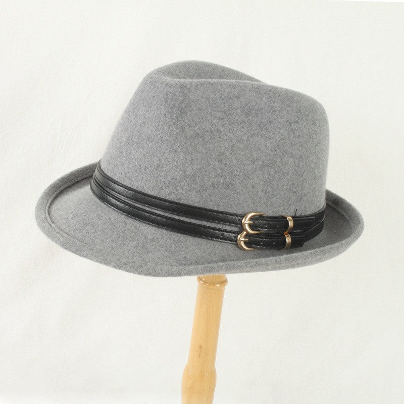 Outono Inverno Nova Moda Lã Feltro Chapéu Versão Coreana Boina Retrô Elegante Senhoras Chapéu de Jazz Aba Larga para Mulheres??