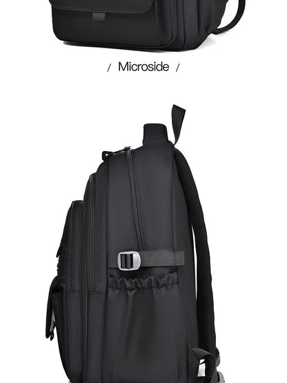 Mochila Multi-camadas Impermeável e Estilosa Oxford de Grande Capacidade Simples para Estudantes, Viajantes e Uso Diário