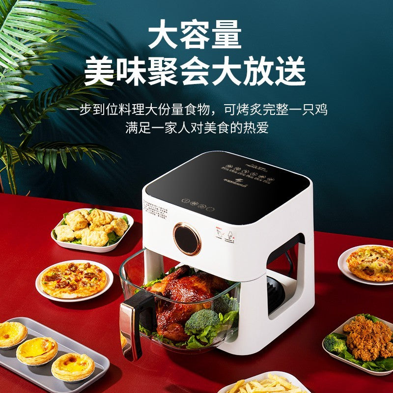 8L Air fryer new smart oven household touch transparent and visual automatic oil-free electric fryer Kitchen appliances