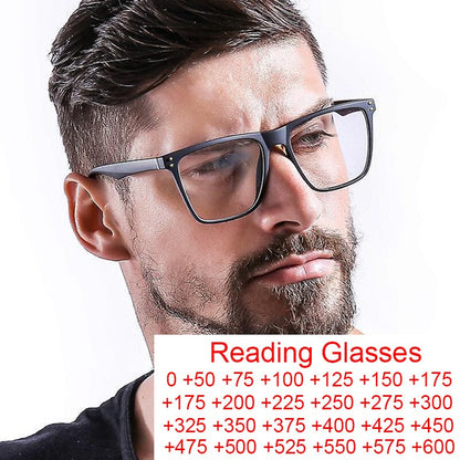 Reading Glasses For Men Women Anti-blue Light Square Eyewear Ultralight TR90 Fra