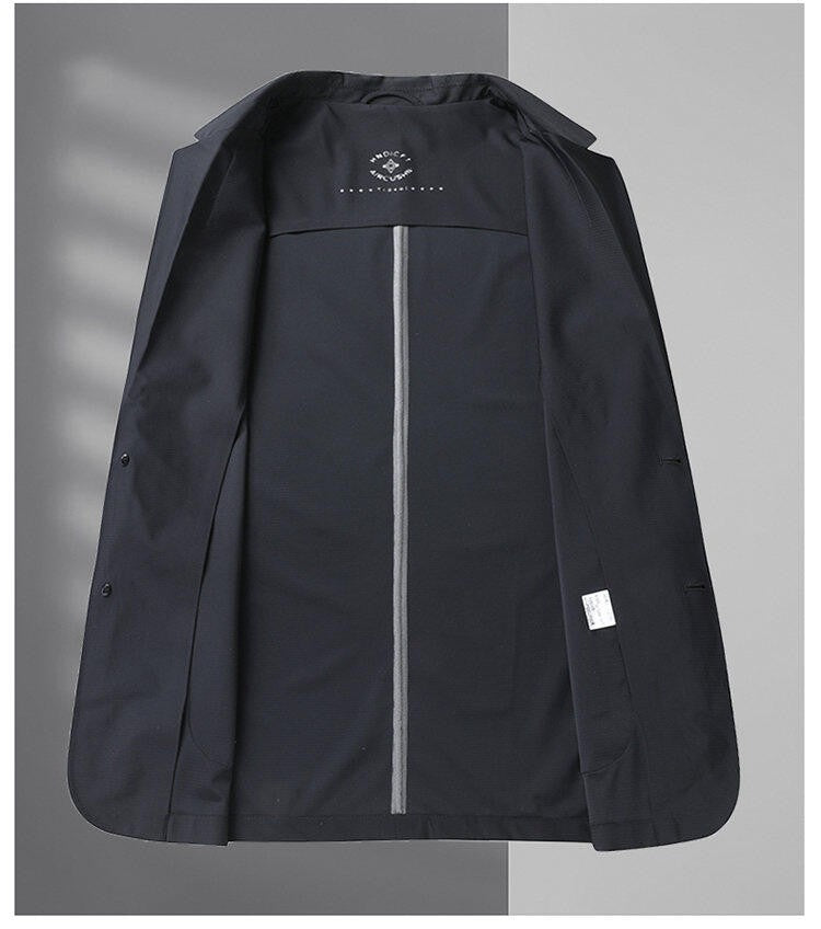 2025 Summer Ice Silk Thin Sunscreen Suit Jackets for Men Classic Business Casual Blazers Wedding Social Dress Coat Men Clothing